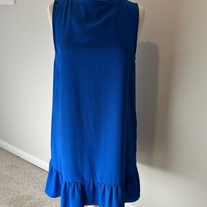 Chic Royal Blue Sleeveless Mini Dress
